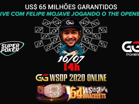 SuperPoker transmite Felipe Mojave jogando o The Opener da WSOP Online nesta quinta-feira