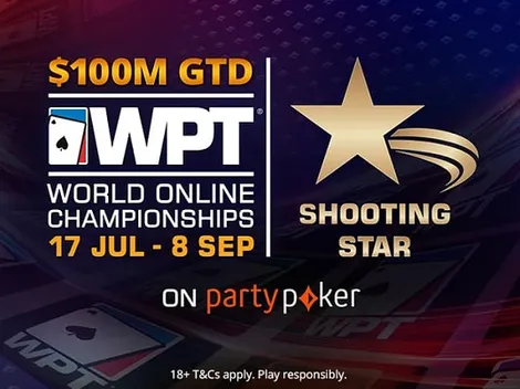 partypoker promove WPT Shooting Stars Online, torneio de US$ 500 mil garantidos com convidados e bounties valiosos