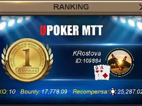 Series UPoker: "KRostova" crava Tuesday High Roller da Liga Online H2 Brasil