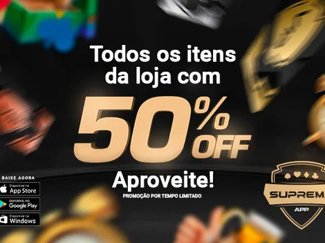 Suprema App anuncia 50% de desconto em Vip Cards e outros itens da loja