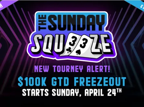 The Sunday Squeeze oferece US$ 100 mil garantidos no Americas Cardroom