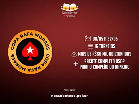 Copa Rafa Moraes irá distribuir R$ 60 mil em prêmios no PokerStars