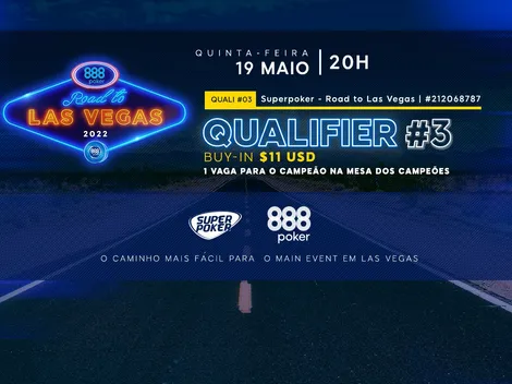 É hoje! 888poker realiza etapa do Road to Las Vegas nesta quinta