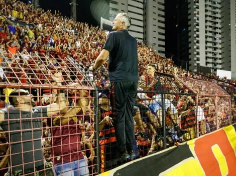 Lisca quebra protocolo e se rende à torcida do Sport em estreia na Ilha   