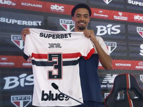 Jamal Lewis é apresentado no São Paulo e revela como a Europa vê o futebol brasileiro