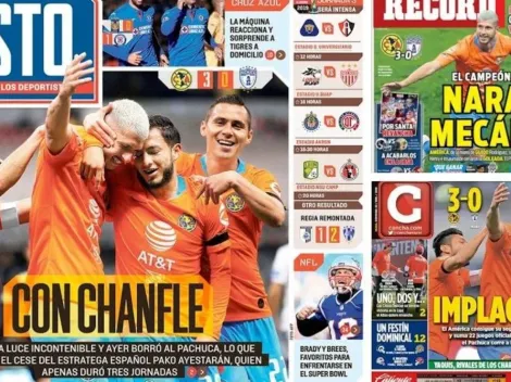 Las portadas de la goleada del América a Pachuca en el Estadio Azteca