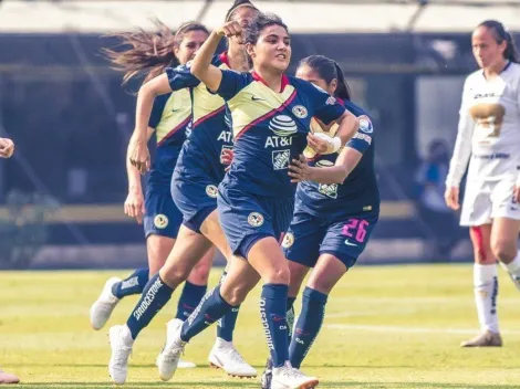 El festejo de América Femenil tras ganarle el Clásico Capitalino a Pumas