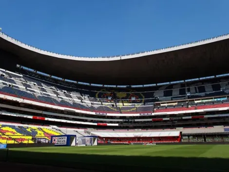 Así se encuentra la cancha del Estadio Azteca