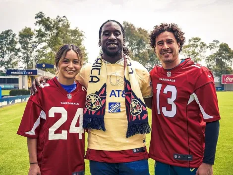 América recibió la visita de una estrella de la NFL