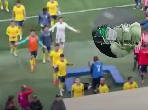 Kevin Álvarez salió agredido del Clásico por una botella de vidrio