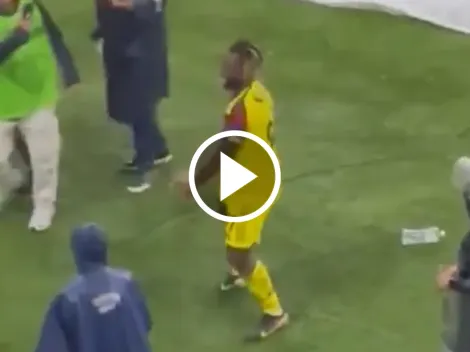 El otro ángulo del 'bailecito' de Saint-Maximin tras su primer gol