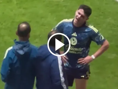 La discusión de Jardine e Israel Reyes tras sustituirlo ante Toluca
