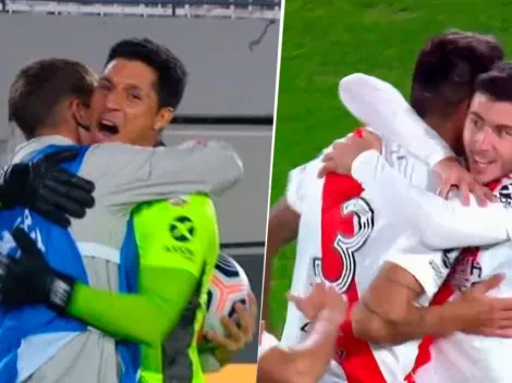 River tardó 4 minutos en hacer un gol ¡y Enzo Pérez lo festejó con un alcanzapelotas!