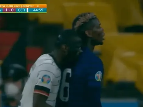 Video: Rudiger emuló a Suárez y mordió a Pogba en pleno partido