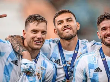 Paredes reveló en una foto el apodo que comparten con De Paul y Lo Celso