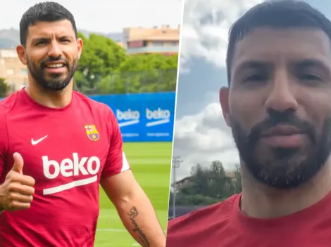 El video del Kun Agüero en pleno entrenamiento del Barcelona: "Estoy desesperado"