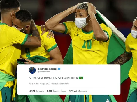 Tiene memoria a corto plazo: Richarlison ganó la medalla y se acordó de Argentina