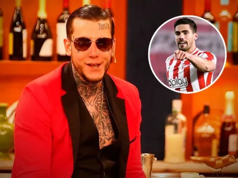 Alex Caniggia, como loco gritando el gol de Estudiantes a Boca