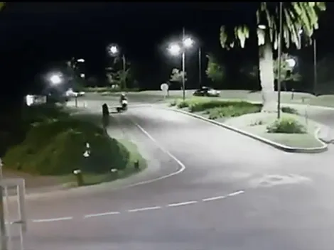 Video: un carpincho 'bajó' a un motociclista en Nordelta