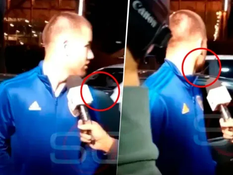 VIDEO | Insólito: a Weigandt le chocaron el auto mientras daba una entrevista