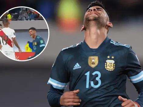 Cuti Romero contó el motivo del festejo con Otamendi tras el penal errado de Perú