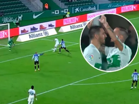 VIDEO | El polémico gesto de Benedetto tras su gol en el Elche