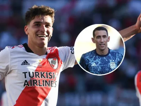 De campeón a campeón: Di María felicitó a Julián Álvarez en redes
