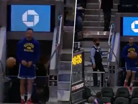 VIDEO | La nueva locura de Stephen Curry: la metió desde la tribuna