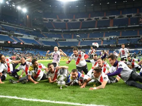 Una bandera de River sorprendió a todos en el Bernabéu