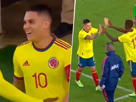 Atento, River: Quintero metió un lindo gol y salió con una molestia en Colombia-Honduras