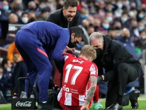 Polémica reacción de Simeone: estaba lesionado pero el Cholo lo mandó a la cancha igual