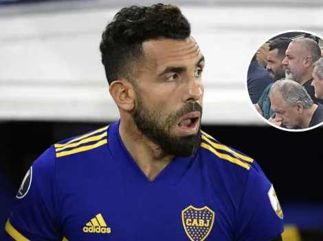 Tevez reapareció como espectador en la Copa Davis junto a Angelici