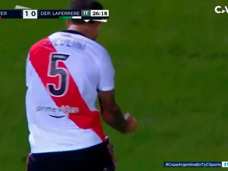 VIDEO | De cabeza, Zuculini abrió la cuenta para River ante Laferrere