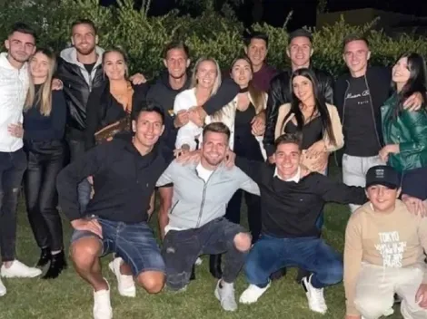 El plantel de River estuvo de festejo y recibieron a un invitado muy especial