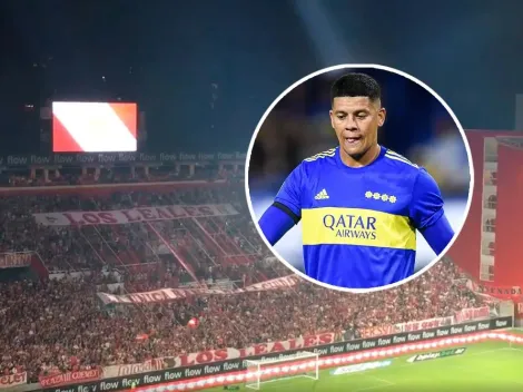 VIDEO | El hostil recibimiento a Marcos Rojo en la cancha de Estudiantes