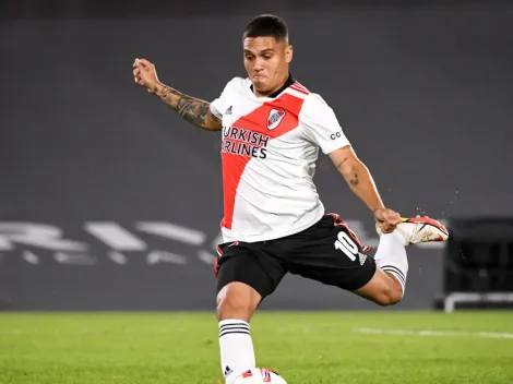 Juan Fernando Quintero, desde el banco, se aproxima a sus mejores cifras en River