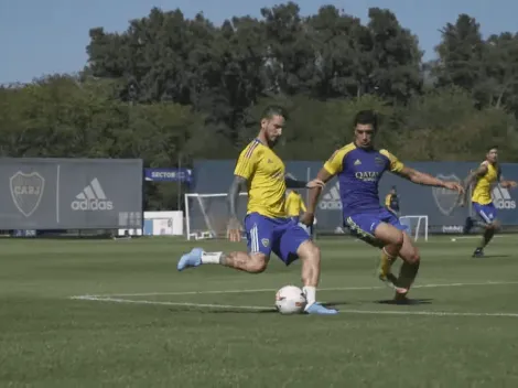 Llega afilado: Benedetto clavó un golazo en la práctica de Boca