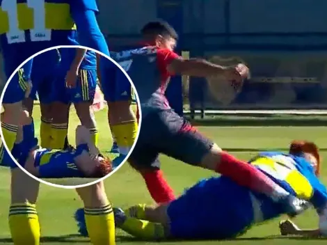 VIDEO | Barco volvió a jugar en la Reserva de Boca y protagonizó un escándalo: brutal patada y roja