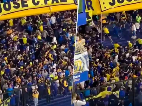 VIDEO | Piñas en La Bombonera en pleno partido de Boca