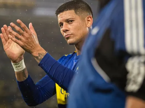 VIDEO | La brutal patada de Marcos Rojo a un rival en el piso que para el árbitro solo fue amarilla