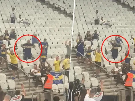 VIDEO | Un hincha de Boca hizo gestos racistas, fue detenido y se fue abucheado por todos