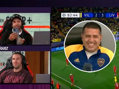 VIDEO | Agüero le mandó un audio a Riquelme en plena transmisión