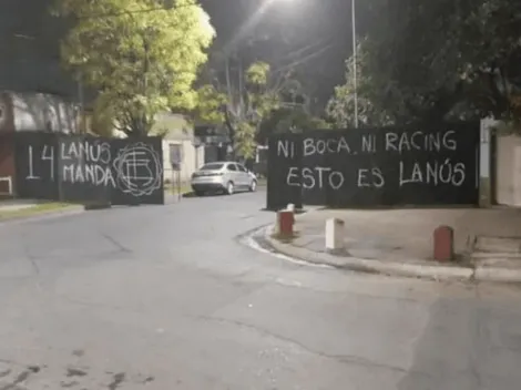 Tensión en la previa: amenazantes pintadas en Lanús antes del Boca-Racing