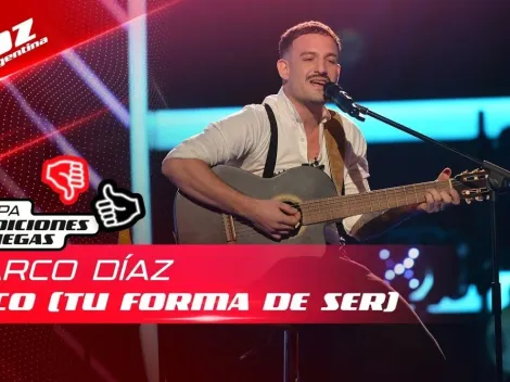 La Voz Argentina: quién es Marco Díaz, el participante que se presentó con un extraño amuleto