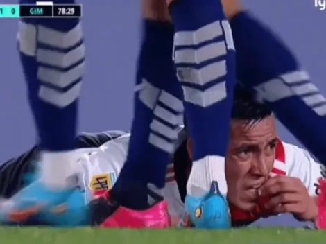 VIDEO | A Barco se le cayó el chicle en el partido de River y esto hizo