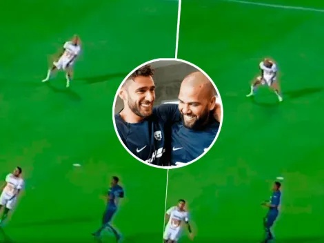 VIDEO | La furia de Dani Alves con Salvio por no pasarle la pelota en Pumas