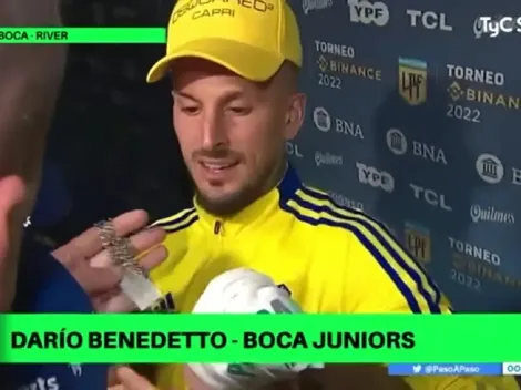 Dos perlitas de Benedetto: el amuleto que le dio un hincha y su picante frase a todos los que "salen a hablar boludeces"