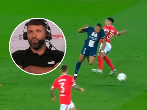 VIDEO | La reacción de Agüero a la patada de Otamendi a Mbappé: "Uhhh"