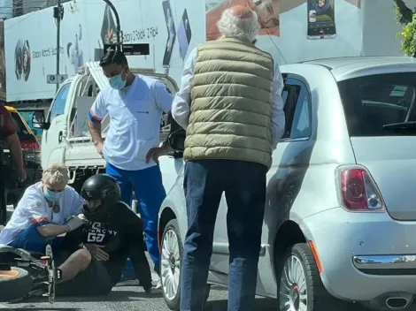 Carlos Bianchi protagonizó un accidente vial con un motociclista en Núñez