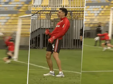 Es bueno en serio: las dos terribles atajadas de Enzo Pérez en la práctica de River